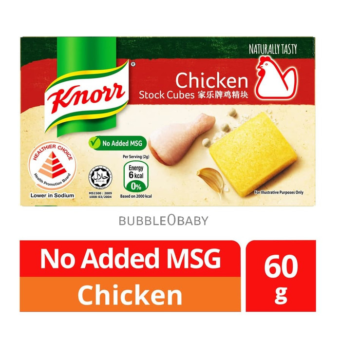 

BURUAN BELI - KNORR CHICKEN STOCK CUBES NATURAL NO ADDED MSG 60G BUMBU KALDU SUP - 60G NON MSG