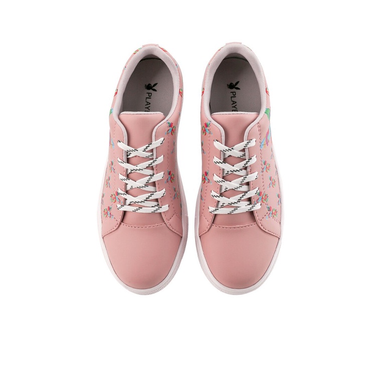 SEPATU SNEAKER PLAYBOY WANITA ORIGINAL CASUAL KETS BRANDED PINK PLW03