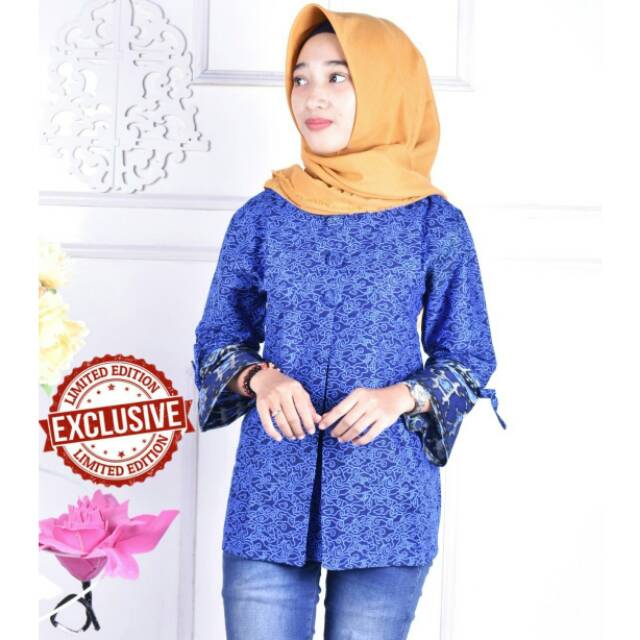 Blus nava grosir batik murah batik klasik kekinian