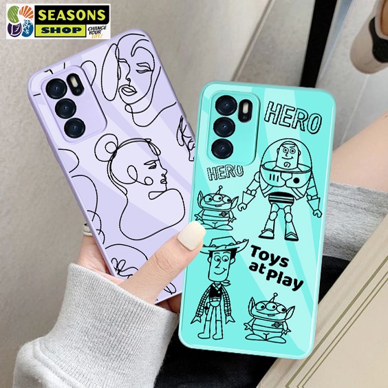 [ MK2 ]  Macaron Kaca Protect Camera For Oppo A16 | Case oppo a16 | Casing Oppo A16 | Case Hp Oppo A