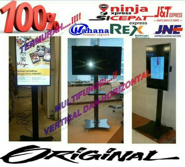 Ongkir MURAH..!!! Stand tv/Bracket tv Standing 32&quot;-60&quot; pakai Roda All Series Tv Superr tebal