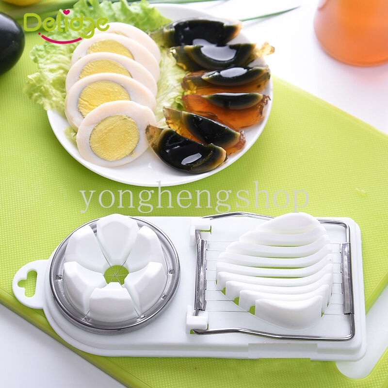 Alat Pemotong Telur Rebus Tomat Daging Buah 2 In 1 Bahan Stainless Steel Untuk Dapur