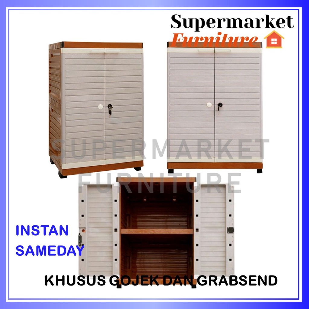 LEMARI PLASTIK CLUB SUSUN 2 KUNCI / LEMARI CLUB GRAND MINIMALIS