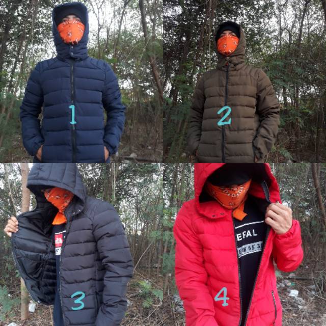 Jaket Musim Dingin Bershka Original Jaket Insulated puffer hoodie bershka Jaket Gunung Bulu Angsa