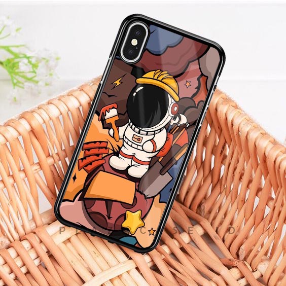 [P02] Phone Case Astronot 2D for Vivo Oppo Samsung Xiaomi Realme Iphone Infiinix | Case Hp Oppo | Case Hp Vivo | Case Hp Realme | Case HP Samsung | Case HP infinix | Case HP Iphone | Case HP xiaomi | Case HP Iphone