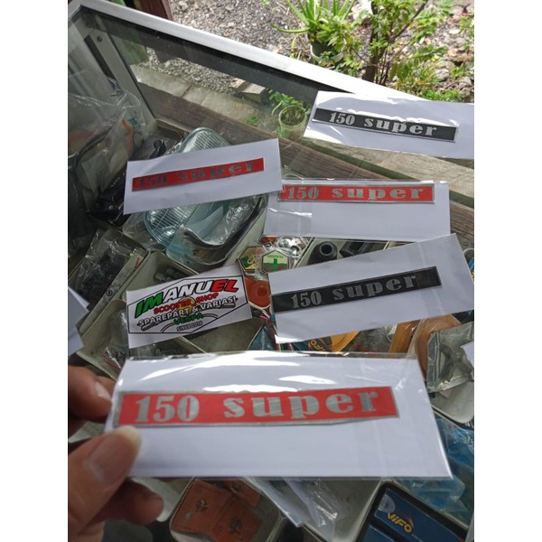 emblem Vespa 150 super logo tempel Vespa super tulisan Vespa klasik Vespa super embos Vespa super150
