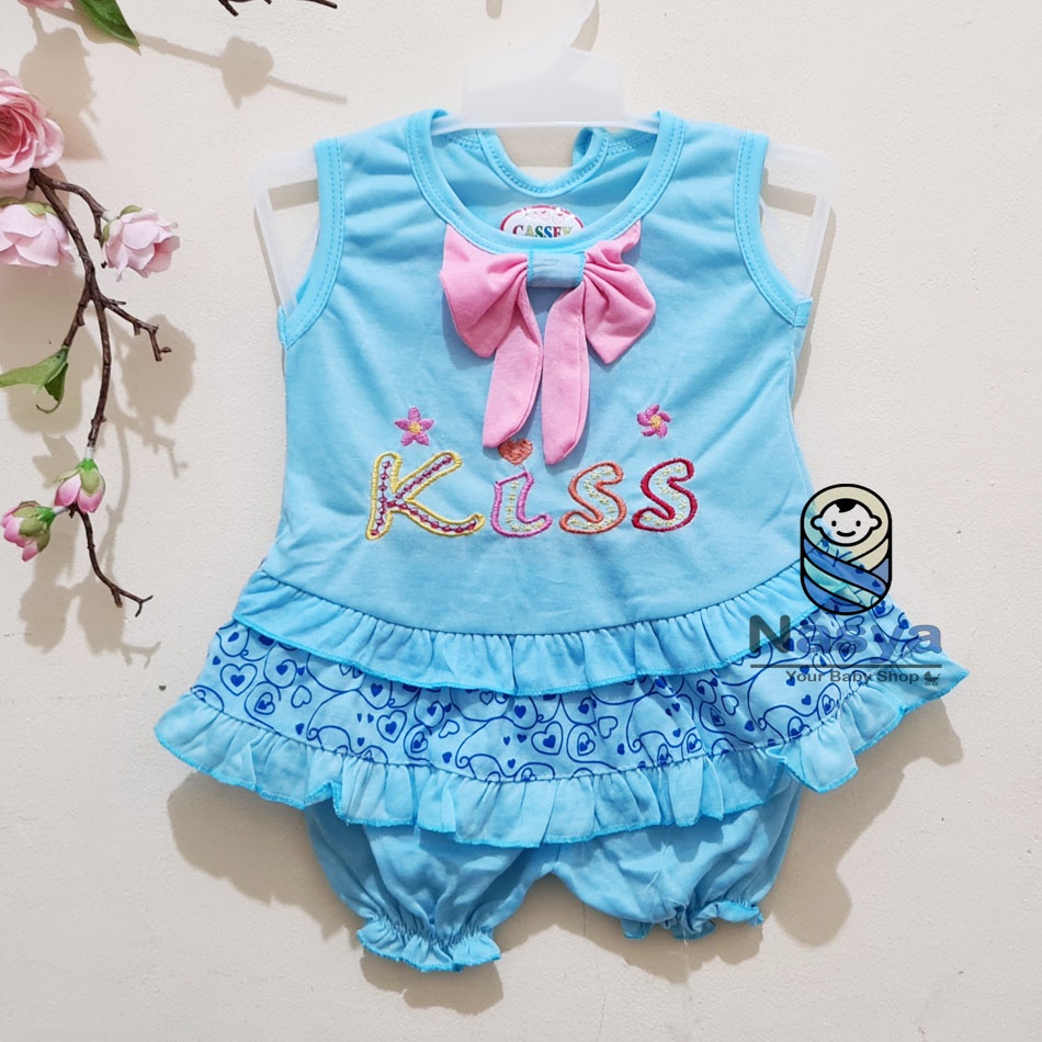 [N-023] Setelan baju bayi / setelan baju anak MURAH  (3-6m)