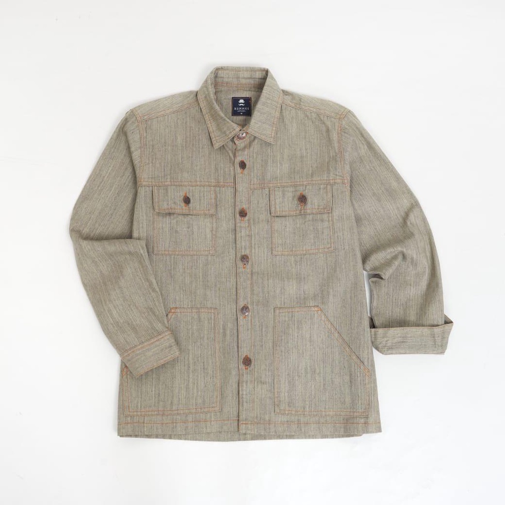 Hommes Apparel Jaket Denim Kantong Tempel