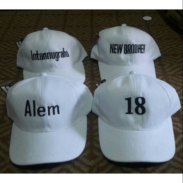 Topi Custom Bordir LOGO BACAAN satuan  topi baseball  promosi dewasa