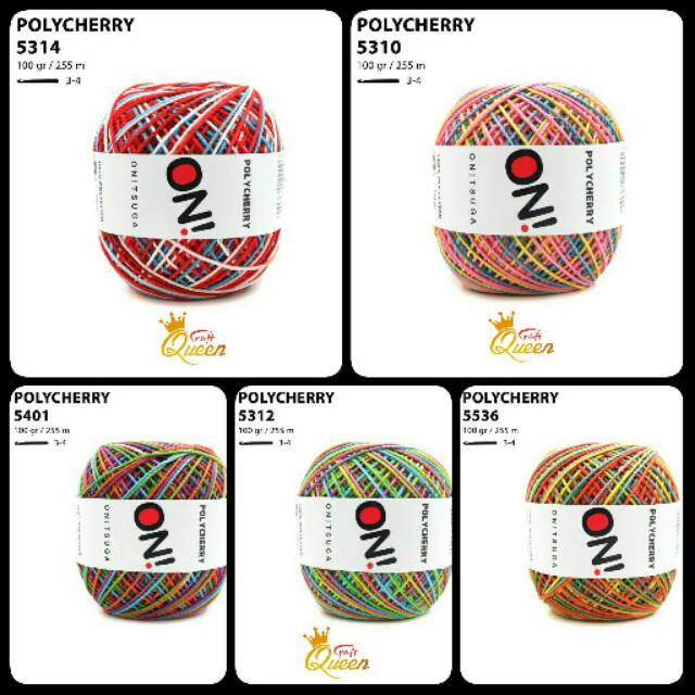 Benang rajut POLYCHERRY OMBRE/SEMBUR