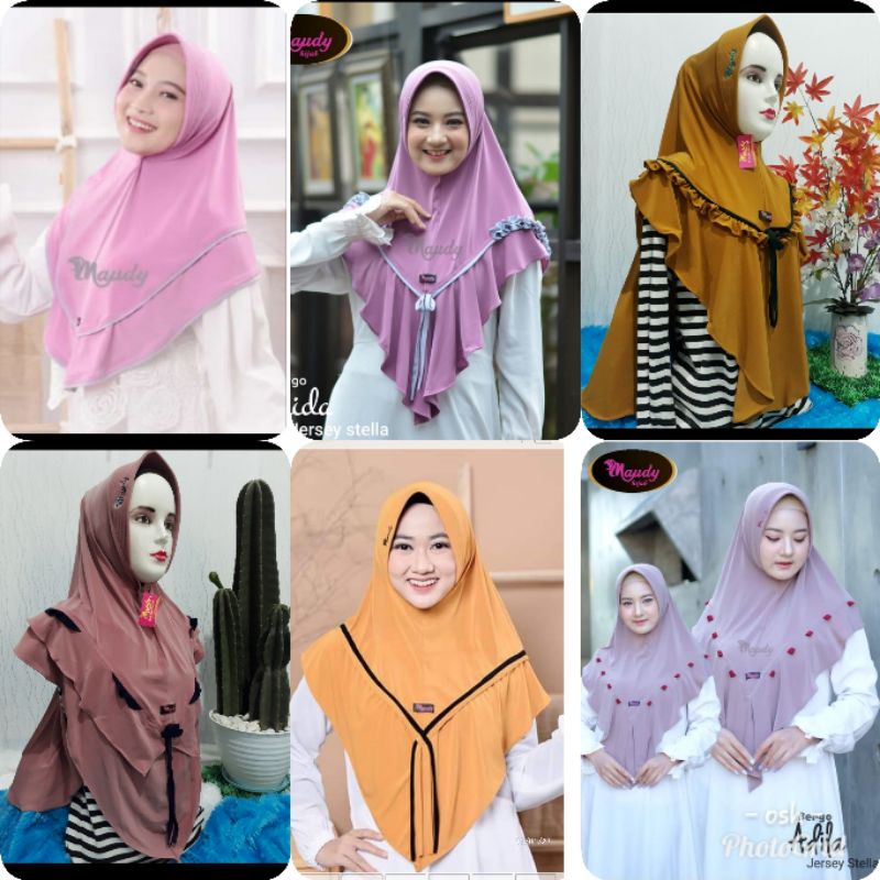 Promo/sale HIJAB MAUDY 112 RB dapat 3 pcs campur model  | Oshin Grosir Kudus