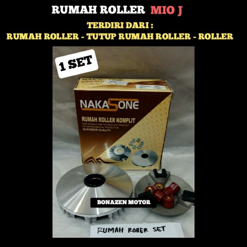 Rumah Roller Mio J + Roller + Tutup Rumah Roller / Dudukan / 1 Set / Nakasone