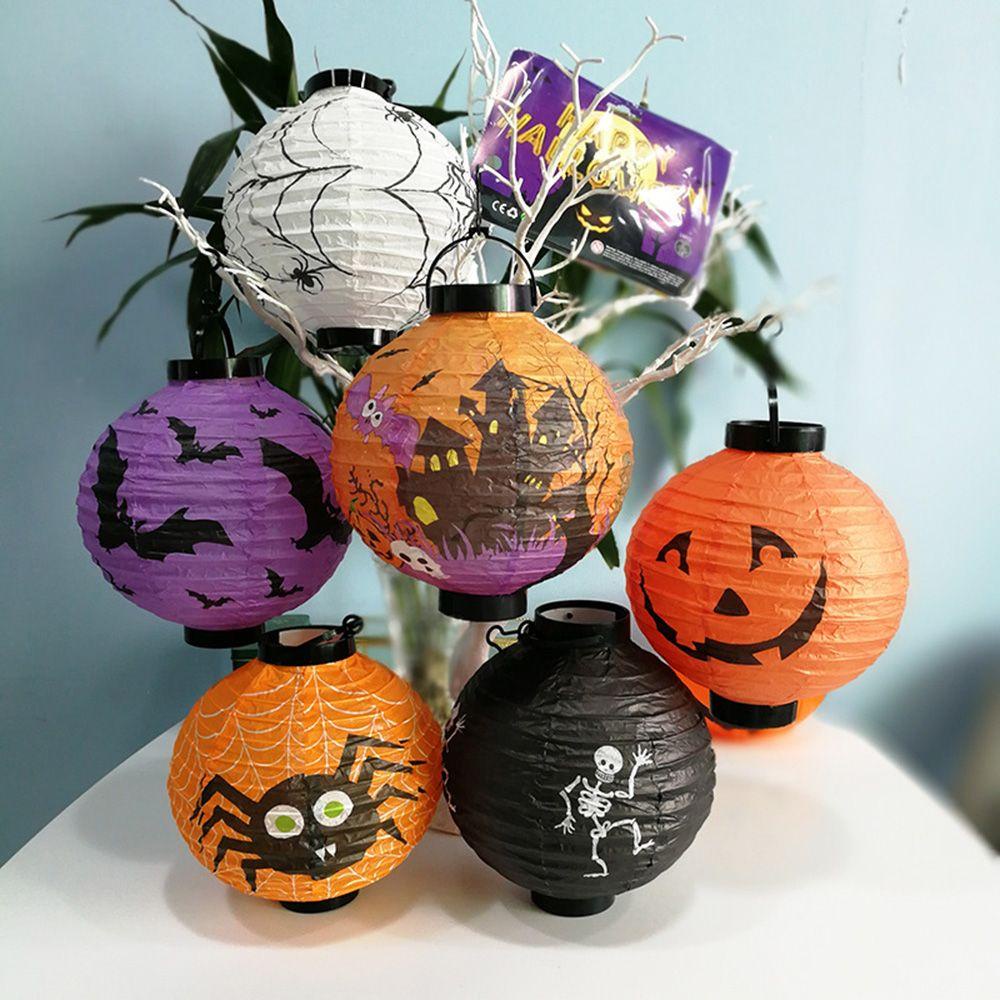 Preva 2PCS Dekorasi Halloween 2PCS Party Decoration Hanging Ball Lampion Kertas