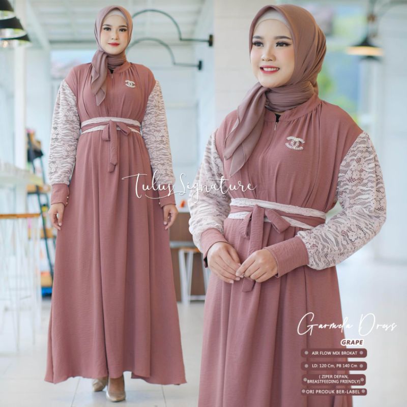 GARMELA DRESS BY TULUS SIGNATURE (DRESS MUSLIMAH) Dress wanita rekomended