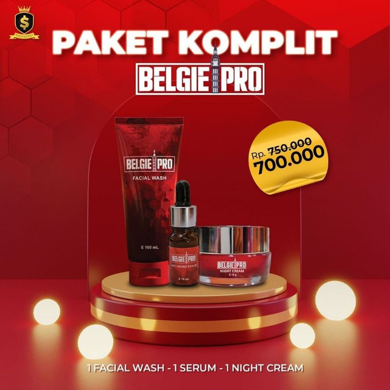BELGIE PRO SKINCARE, BELGIE PRO FACIAL WASH, BELGIE PRO SERUM, BELGIE PRO NIGHT CREAM