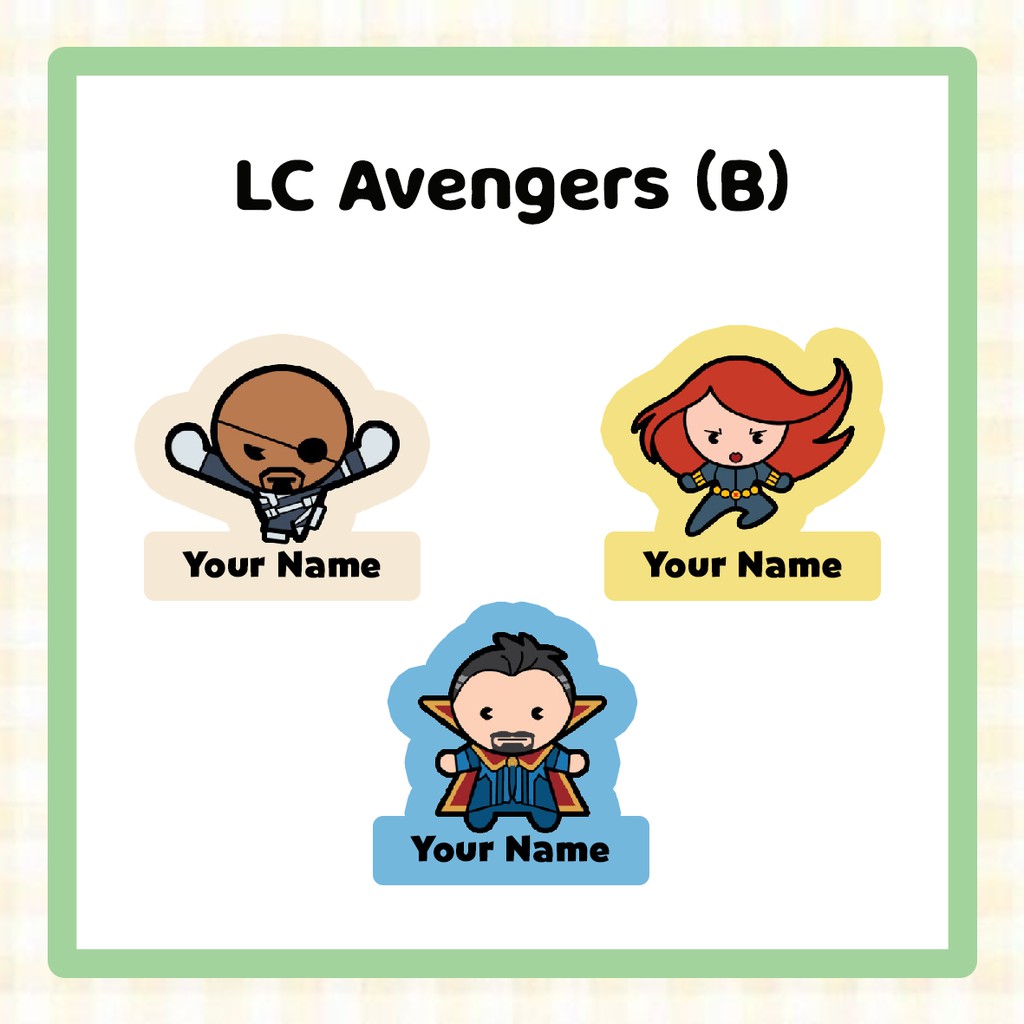 

[Stiker Label Nama] LC Avengers (Set B)