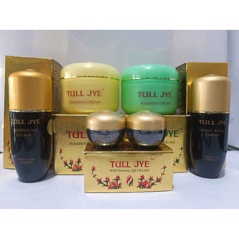 Set Tull Jye Merah Kecil / Set Tull Jye Cream Big A & B Kecil