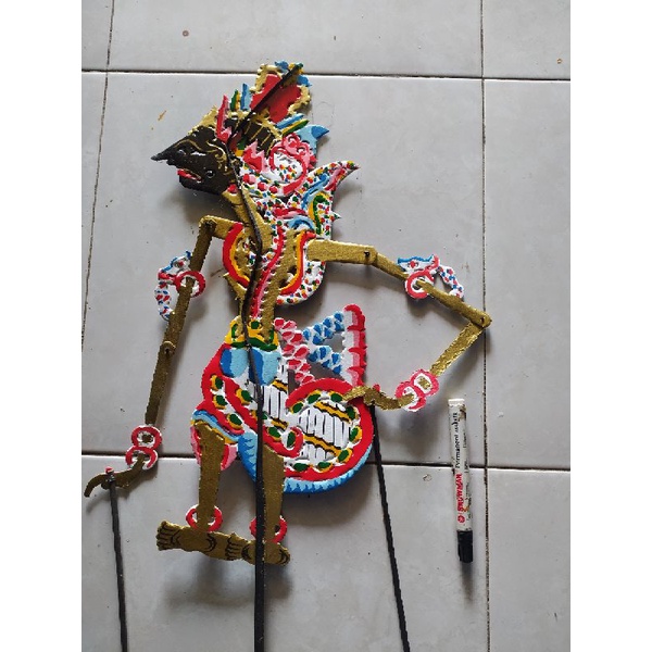 Jual Wayang Kulit Kertas Kresna Krisna Emas 50cm Indonesia