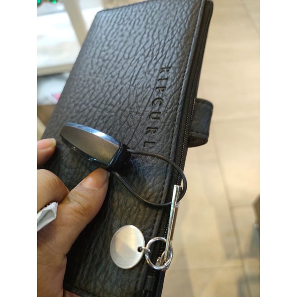 Dompet wanita RiP curl Kulit asli black wristlet
