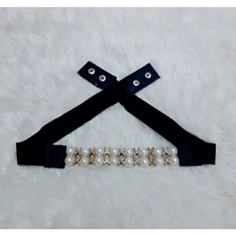 Ikat Pinggang Karet Mutiara Fashion / Belt Korea / Belt Elastis / Belt Kekinian