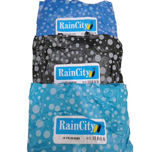 Jas Hujan Setelan Dewasa Boba Raincity Polkadot 69135