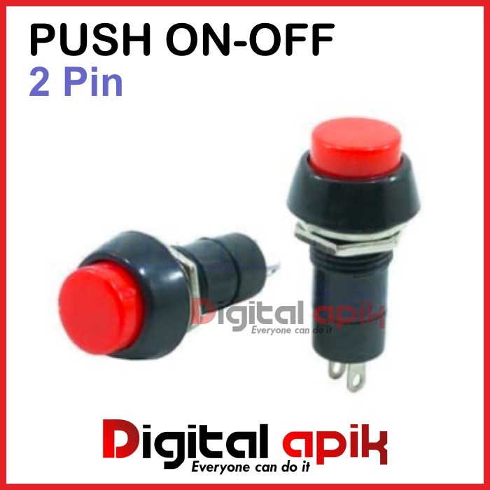 Jual PUSH ON OFF Tombol Saklar On-Off Switch Button Bulat 2 Pin Kaki AC ...