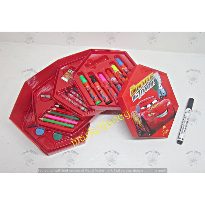 

me204 Crayon Set 46 Pieces Karakter Cars