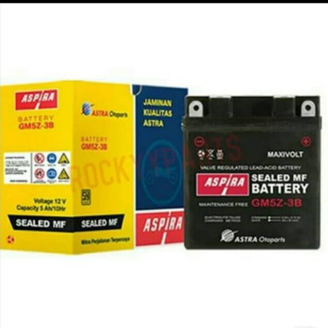 Aspira GM5Z-3B Kering (Aki/Accu Motor Aspira Astra MF) Astra Otoparts