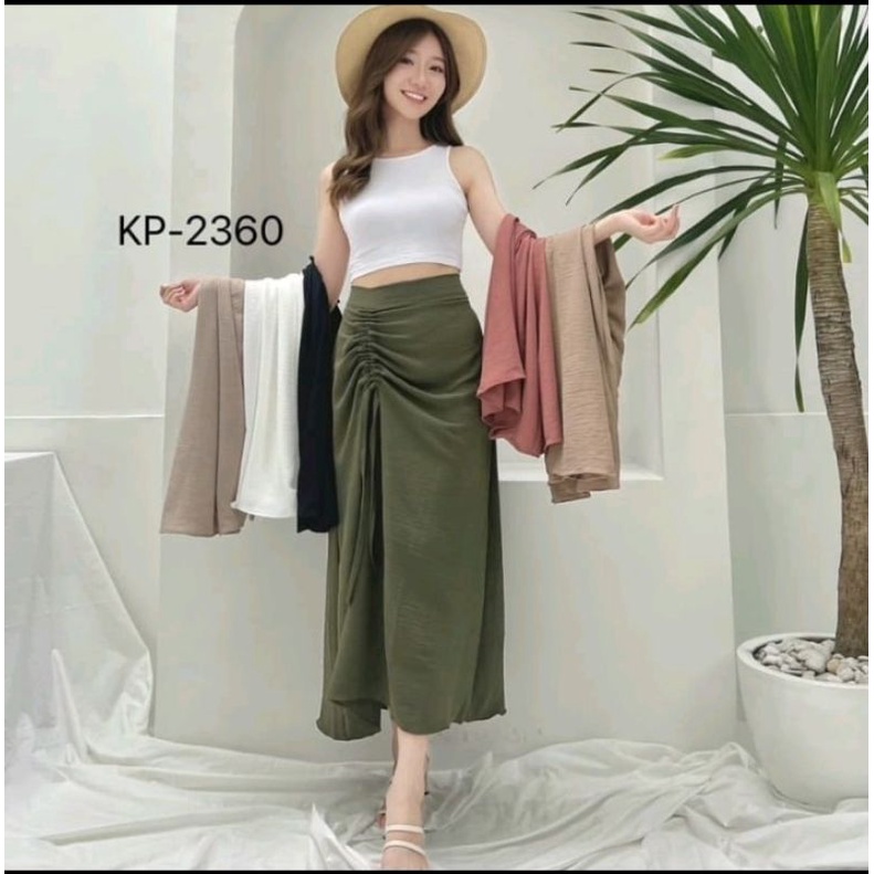 Rok Serut Crinkle airflow premium/Rok wanita Cringkel/rok serut kringkel korean skirt-2