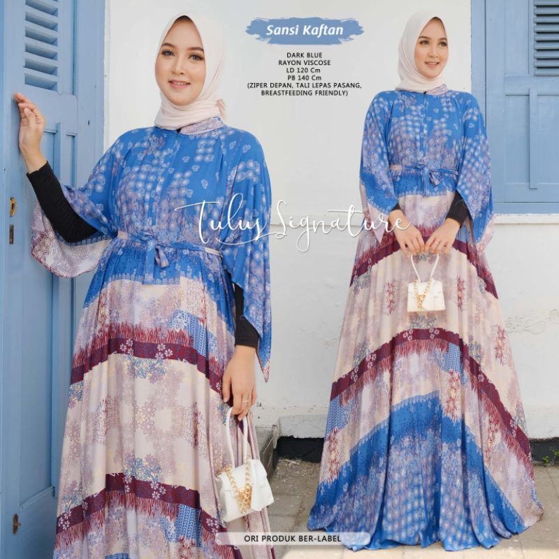 sansi kaftan wanita bahan rayon viscose by tulus signature