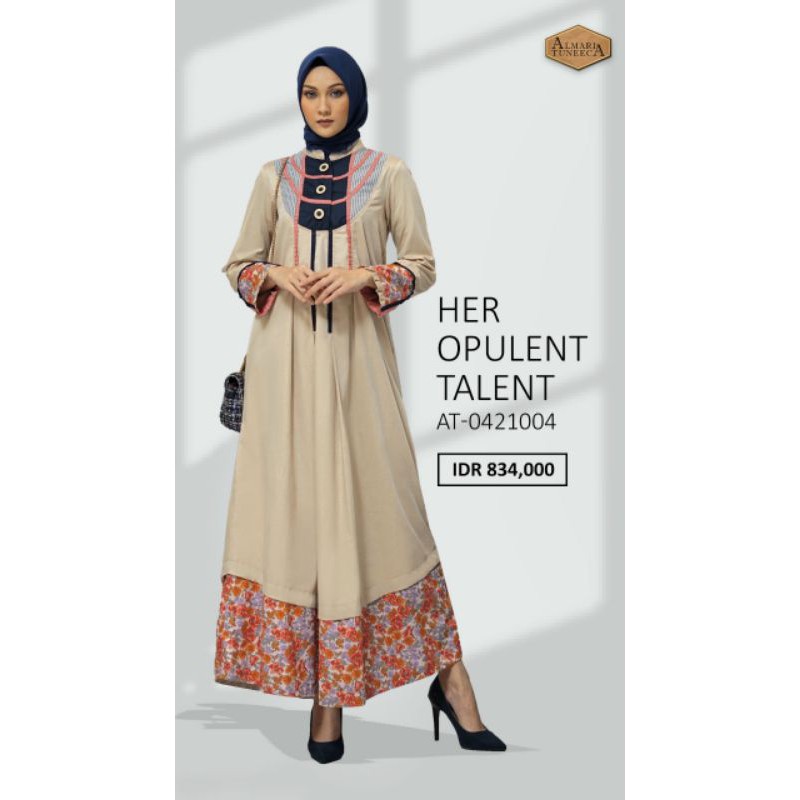 Almari Tuneeca AT-0421004 Ramadhan Series April 2021 Diskon Sale Promo Gamis Long Dress