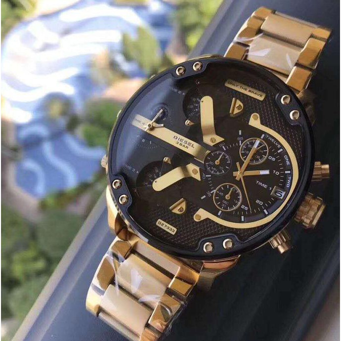 Pengiriman Cepat Jam Tangan Pria Merk Diesel Gozilla DZ-7312 S.Steel Free yes DISKON