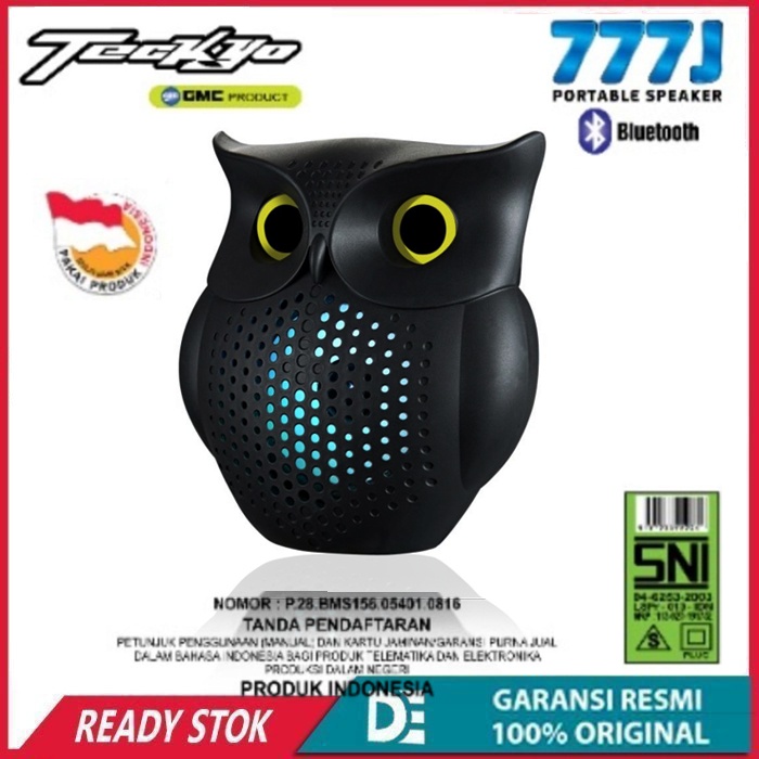 Speaker Bluetooth Mini GMC Teckyo 777J Speaker Bluetooth Karakter Portable USB Dll [BURUNG HANTU]