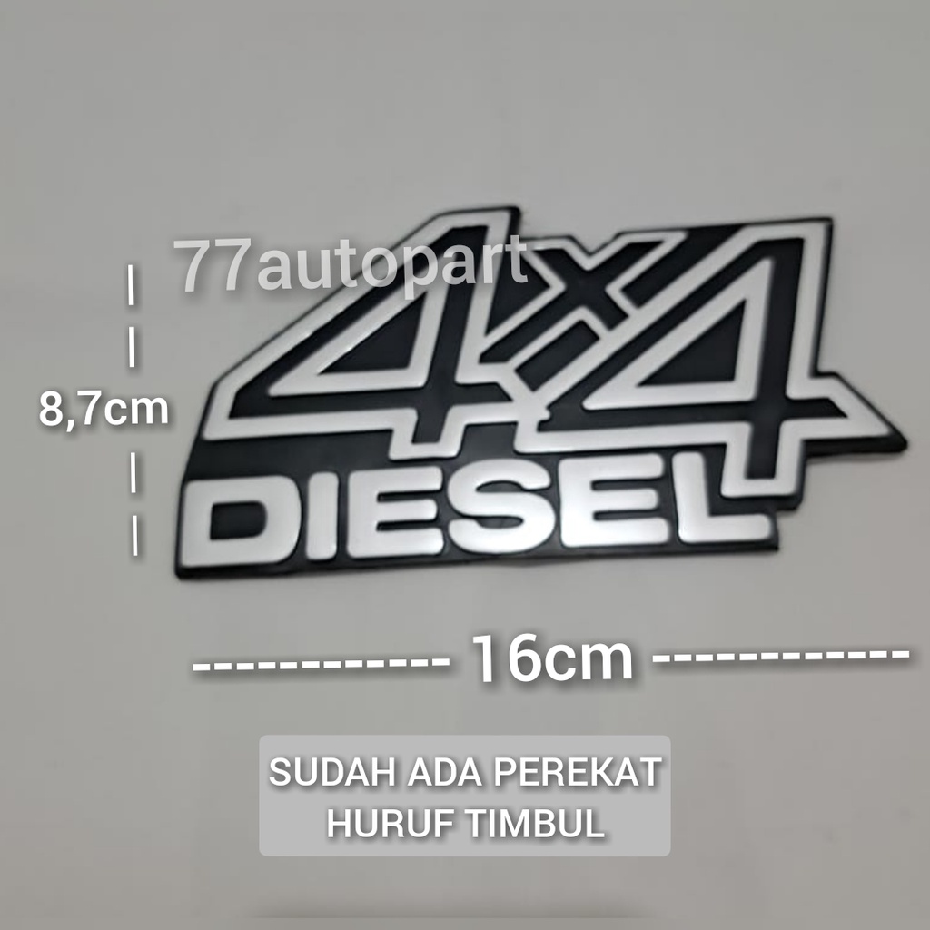 emblem logo mobil tulisan emblem 4x4 diesel untuk taft