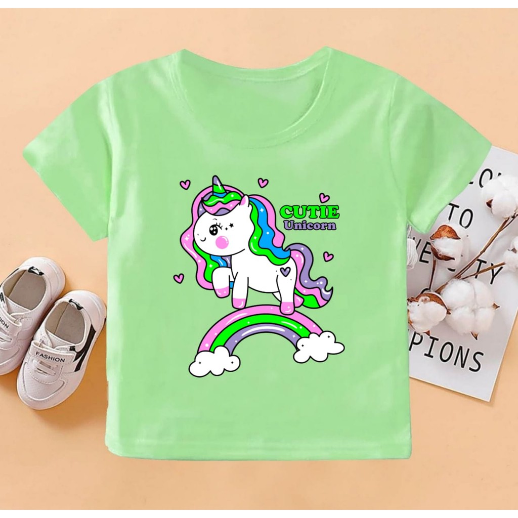 ALIPIO / KAOS ANAK GIRL MOTIF UNICORN / TERLARIS