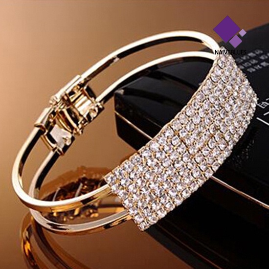 Gelang Bangle Kristal Elegan Untuk Wanita