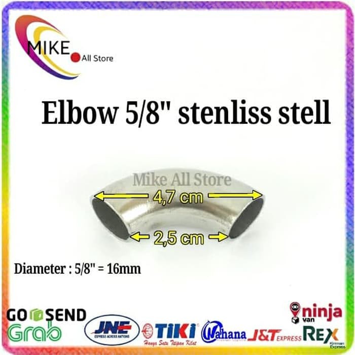 Elbow 5/8" inch ss / Keni / Lasbow / sambungan pipa stainless steel