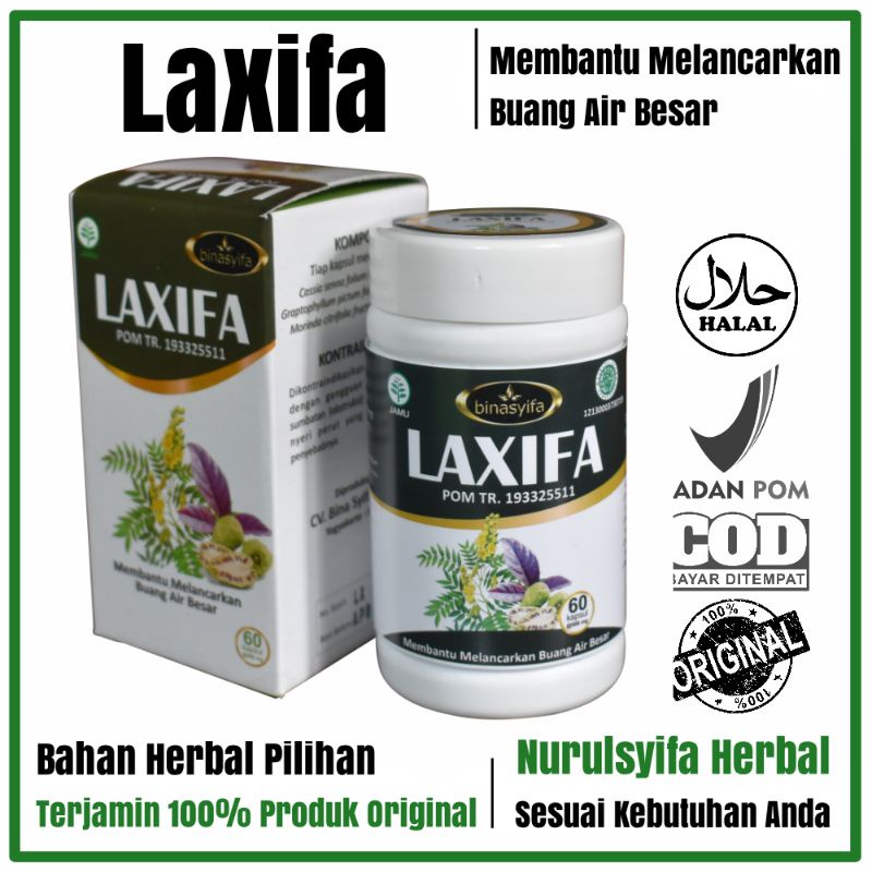 LAXIFA Herbal Detox Pelancar BAB Obat Sembelit Binasyifa