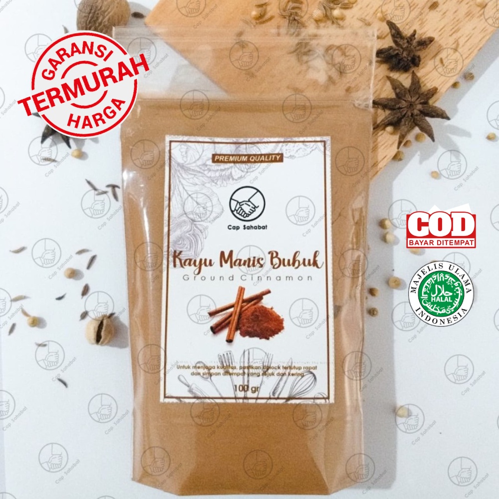 Kayu Manis Bubuk Asli 100gr / Bubuk Kayu Manis Murni 100% / Cinnamon / JSR Rempah Kualitas Premium