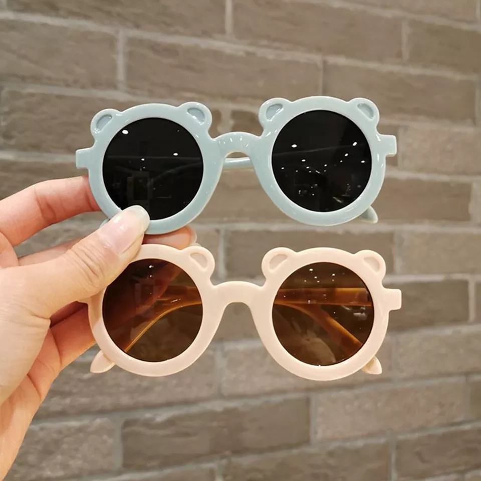 ( GS ) Kacamata Hitam Anak Frame Beruang FashiON Import