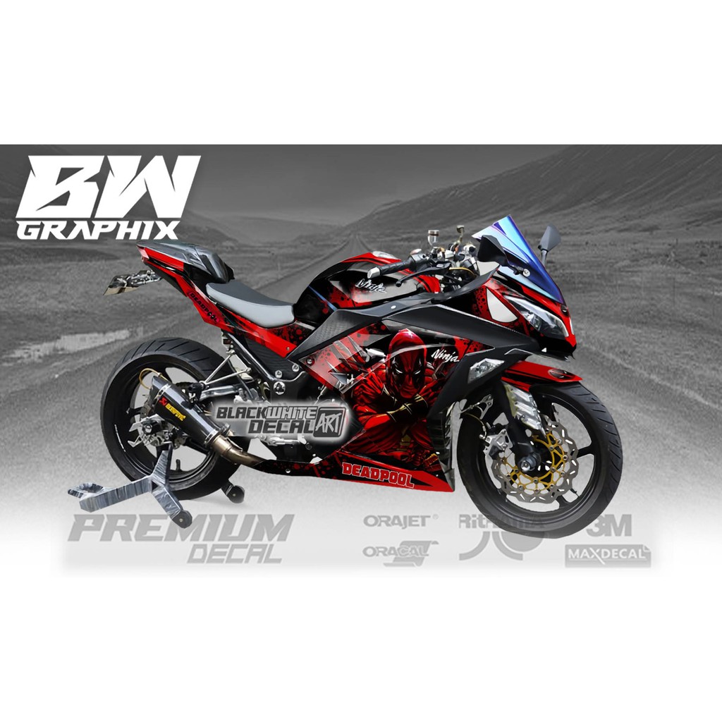 Decal / Dekal ZX 250FI / Ninja 250 FI DEADPOOL Stiker / sticker