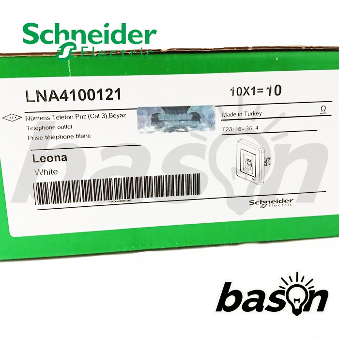 SCHNEIDER Leona RJ11 Telephone Socket - Single Telephone Outlet CAT3 - Soket Telepon