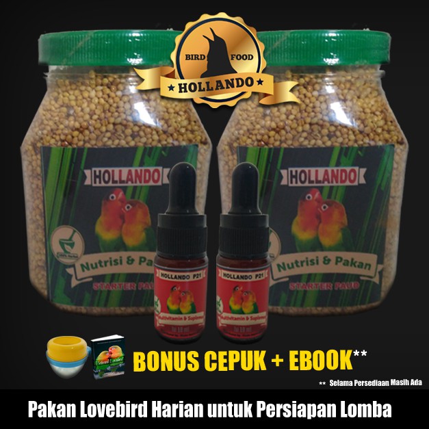 Pakan harian Burung Lovebird PAUD & Vitamin