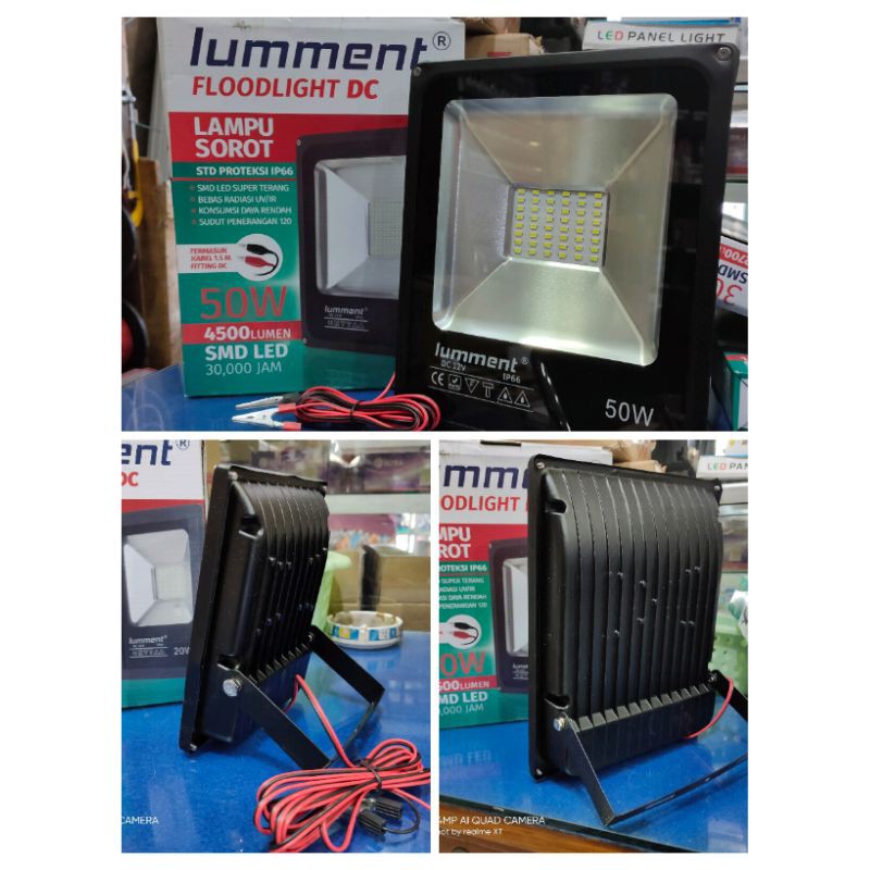 lampu sorot dc 12v 50 watt lumment lampu tembak 12 volt