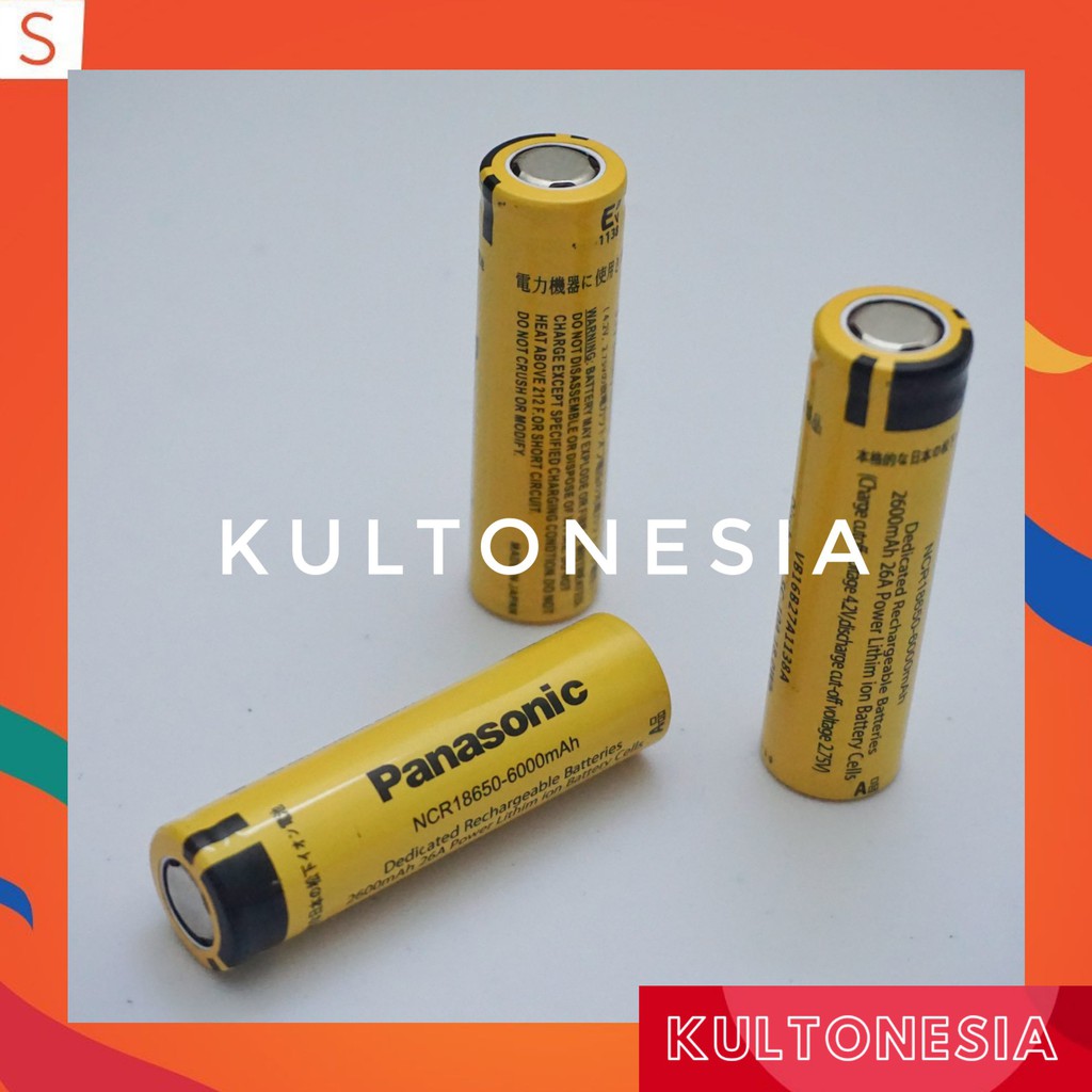 BATERAI PANASONIC NCR18650A 6800mAh 18650 Baterai 3.7/4.2V