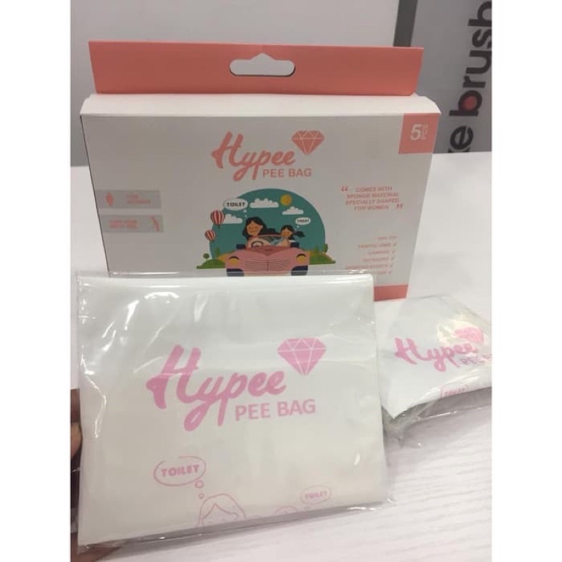 Hypee Pee Bag for Girl Boy (isi 5 per pack) / Kantong Pipis Urine untuk Wanita Pria Travelling Pee Bag