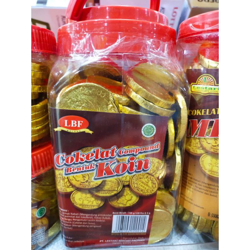 

LBF MITRA Coklat coin toples isi 120 - coklat bentuk koin