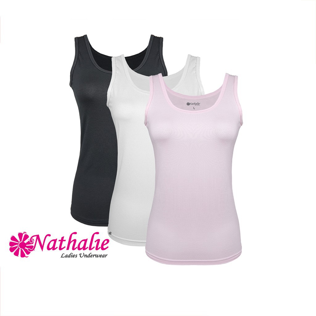 ORIGINAL 1 PCS | NATHALIE |  Kaos Dalam Wanita Premium Modal Cotton  NTA 2093