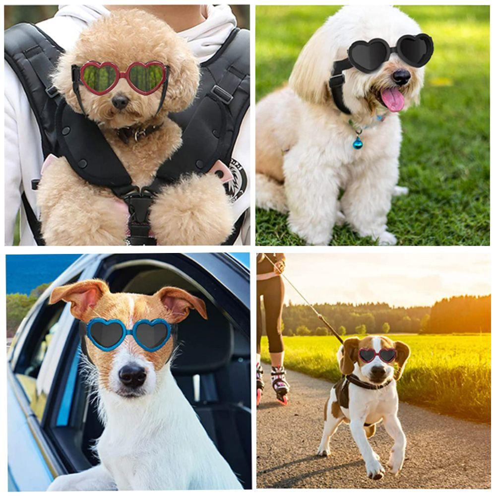 Nanas Kacamata Hitam Anjing Kecil Kucing Anjing Aksesoris Perlengkapan Hewan Peliharaan Perlindungan UV Tahan Air Anti-Kabut Tali Yang Dapat Disesuaikan Kaca Depan