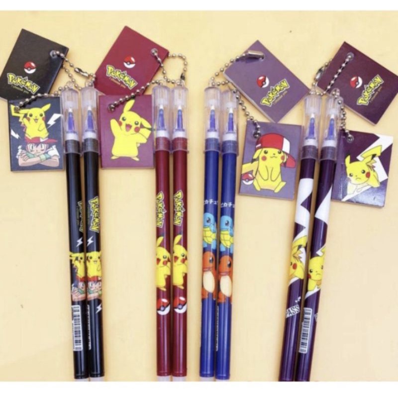 (12pc) PEN GEL GANTUNG BTS/GEL PEN BTS/PEN GANTUNG BUKU BTS-BUKU POKEMON